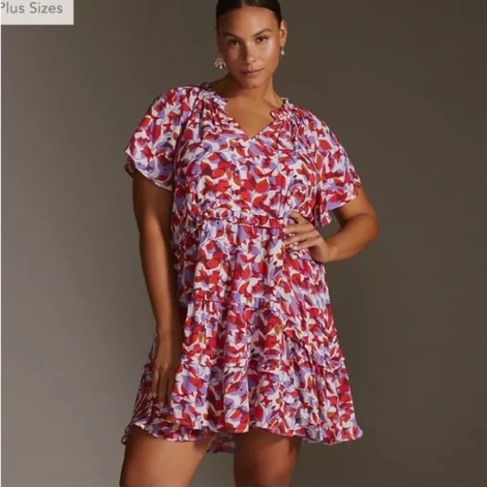 Anthropologie Robin Tiered Mini Dress